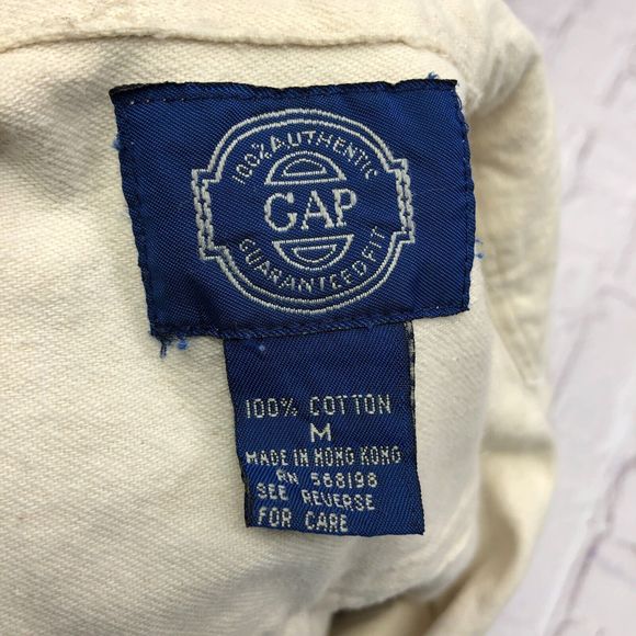 Vintage Gap Men Long Sleeve Cotton Button Snap Shirt Top Size Medium M098 -7 - Picture 5 of 9